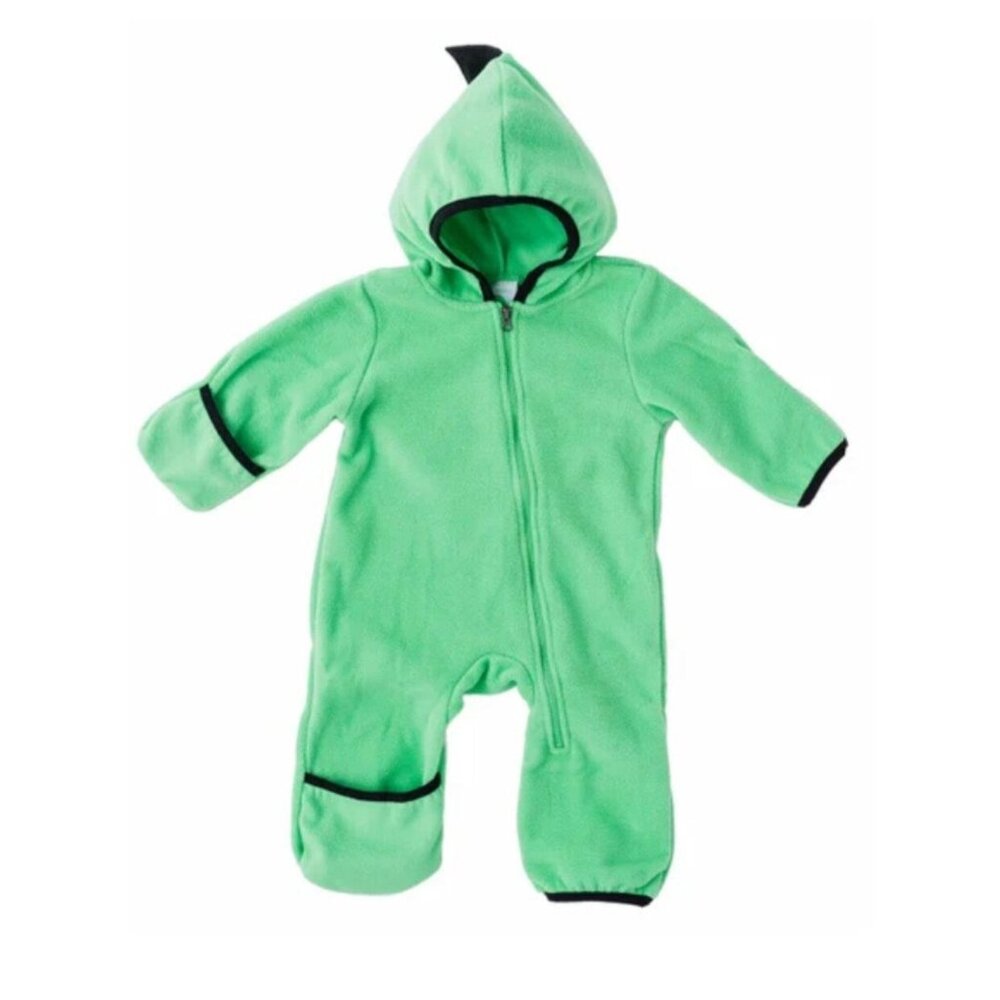 Cuddle Club Toddler Green & Black Dino Fleece Bunting Size 5T